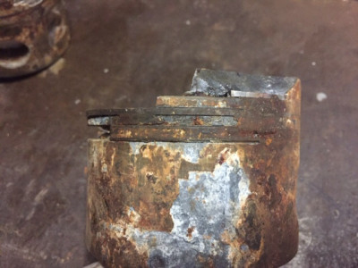 Siezed piston after drilling out
